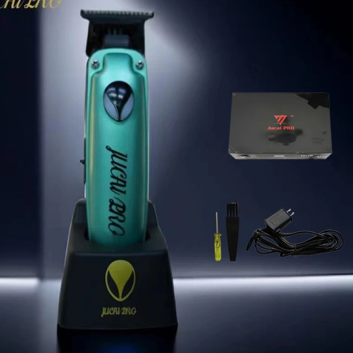 JUCAI JP-02 Men's Clipper DLC T-Blade with 7200RPM Brushless Motor with Base Charger Professional Barber Trimmer Machine
