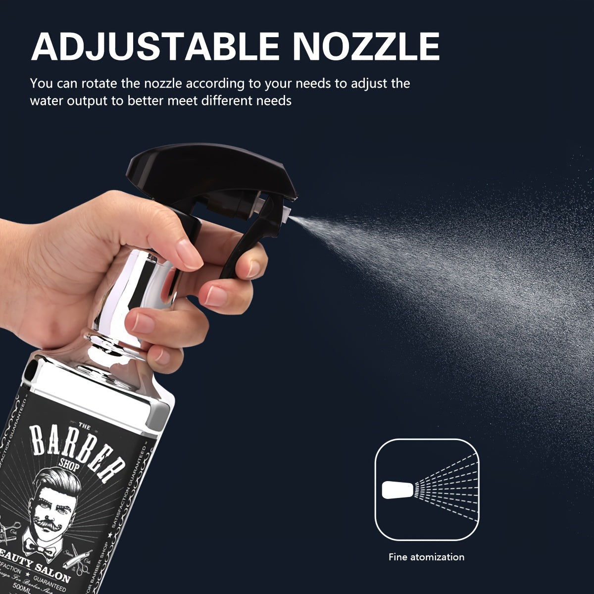 Electroplating Vintage Wine Bottle Spray Can, Barber Shop, Oil Head Spray Bottle, Hair Salon Barber, Home Large Capacity Watering Can