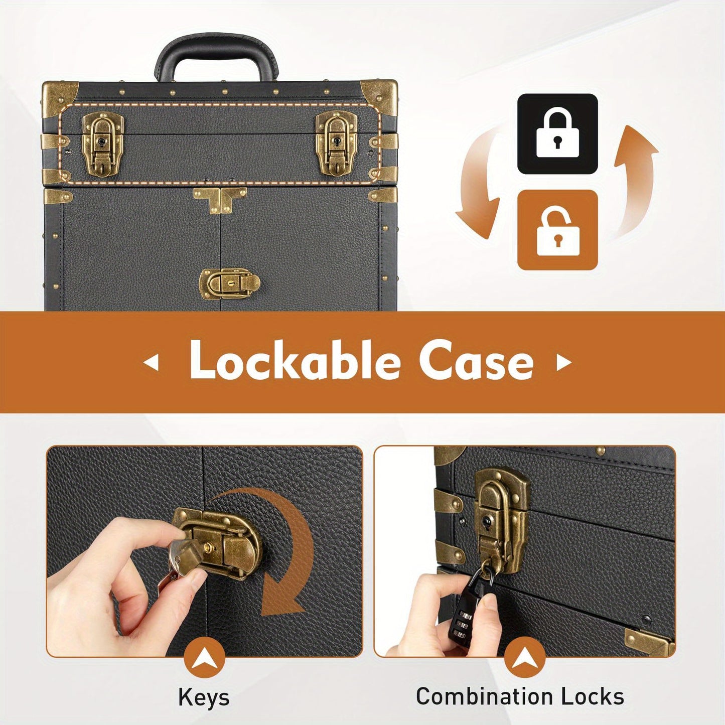 Thermall Professional Lockable Rolling Hairdressing Trolley with 4-Wheel Mobility