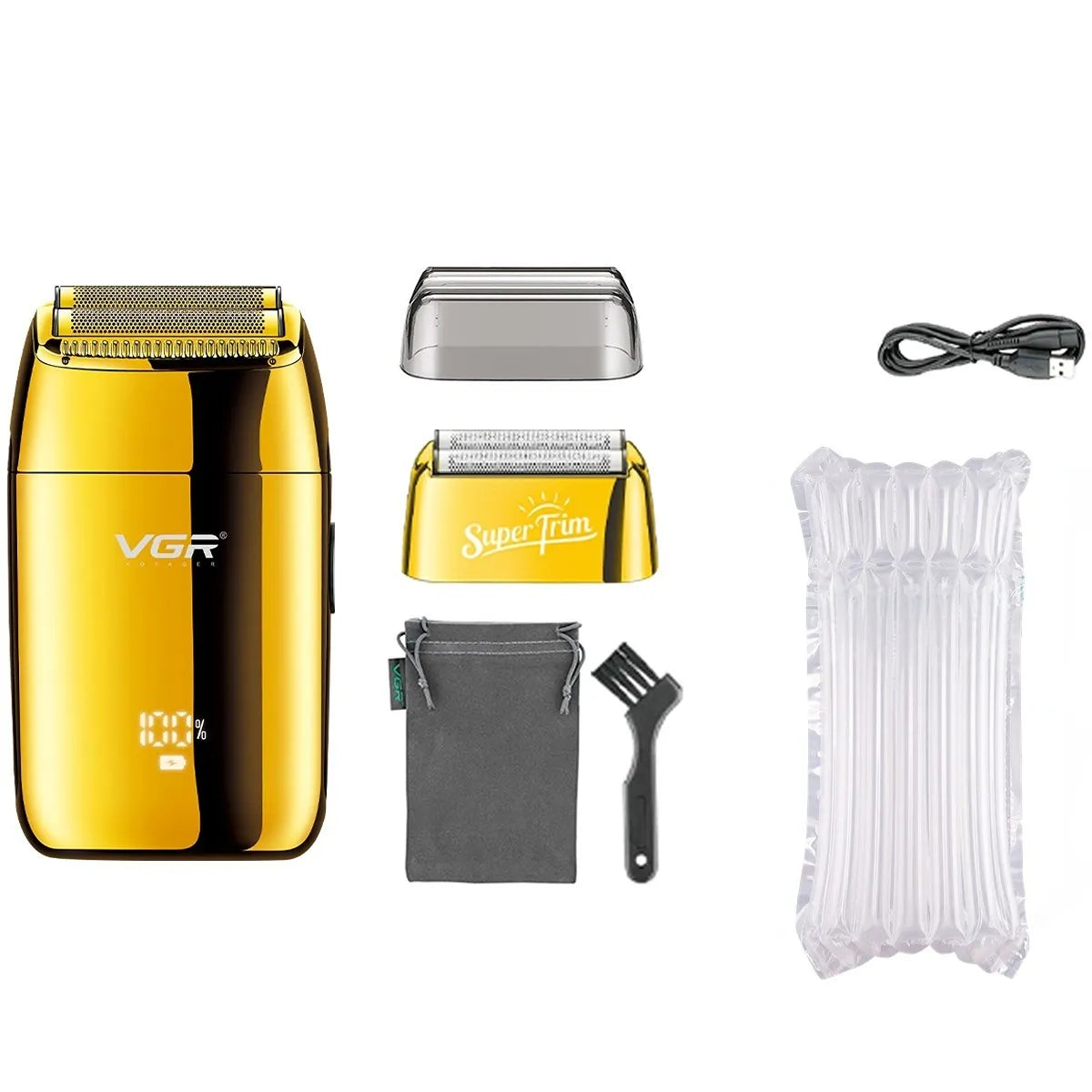 Rechargeable Men's Beard Trimmer with Spare Shaving Head