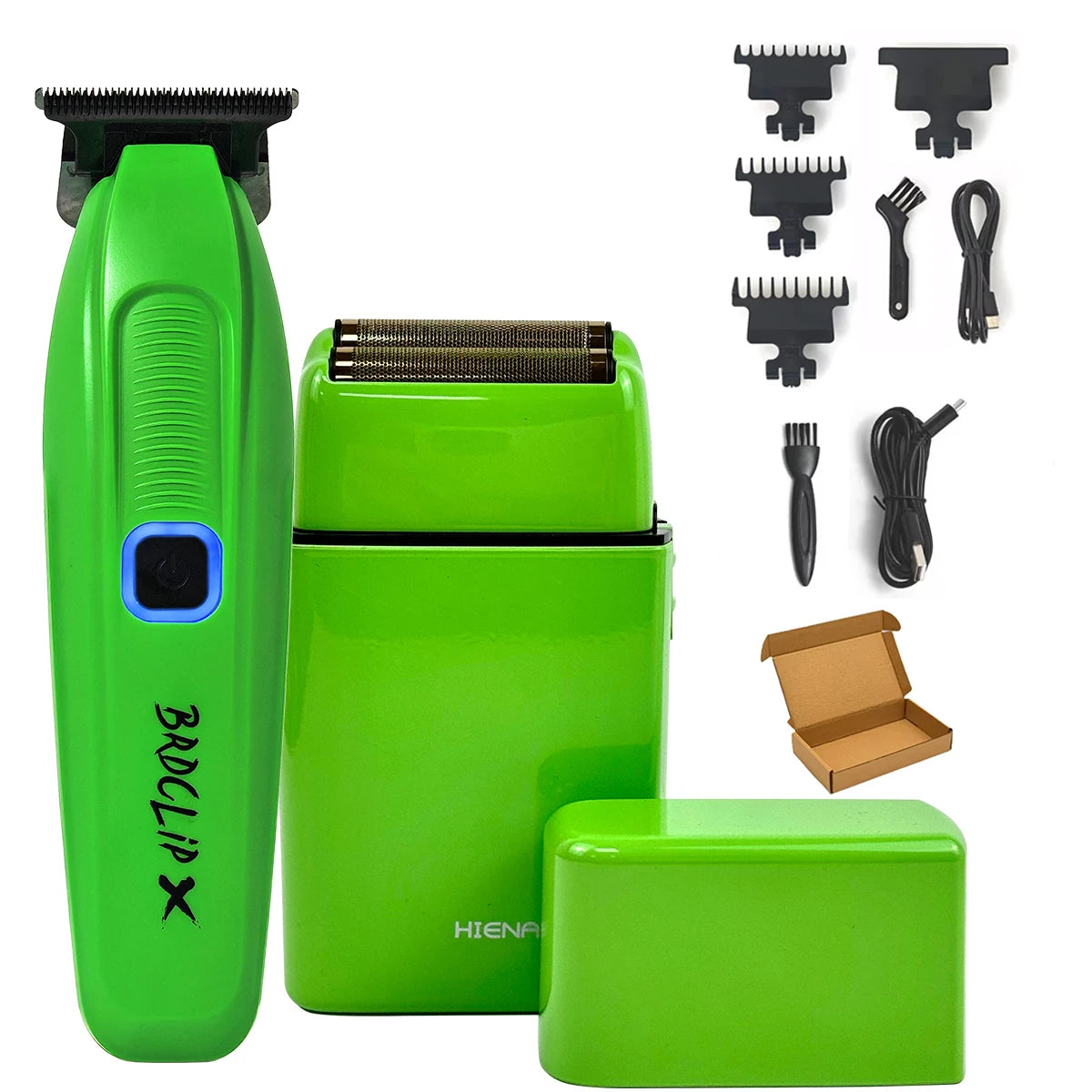 BRDCLIP High Power Professional Barber 2PC Set 8000rpm Shaver Sculpting Salon Hair Trimmer Ceramic Blade Clipper Finish Machine