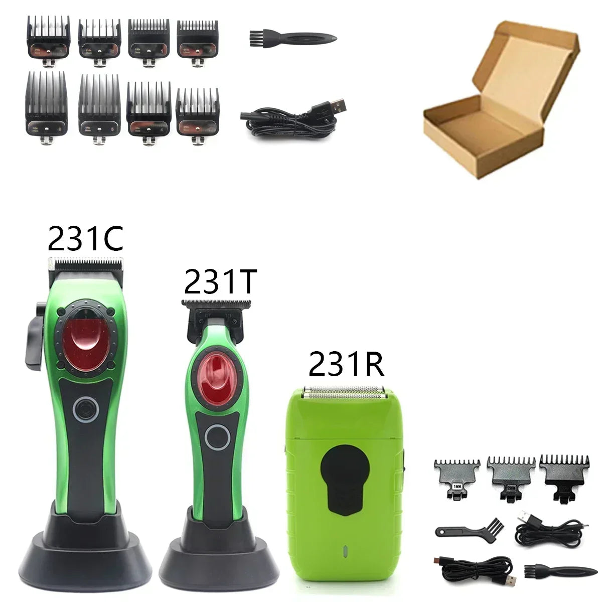 Professional Hair Clipper Hair Cutting Machine Electric Men's Trimmer with Seat Charger 8000RPM DLC Coated Blades New Model