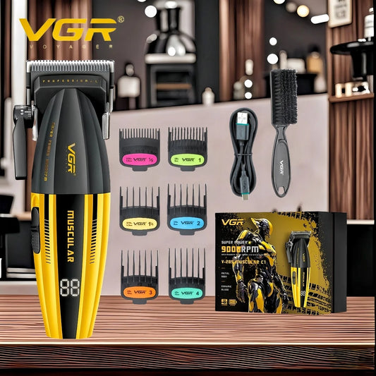 VGR Clipper Professional Hair Trimmer Electric Hair Cutting Machine 9000 RPM Hair Clipper Barber Cordless Clipper for Men V-285