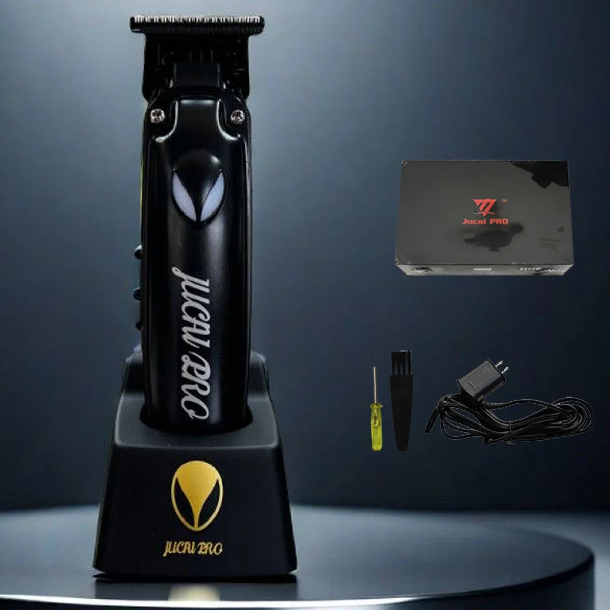 JUCAI JP-02 Men's Clipper DLC T-Blade with 7200RPM Brushless Motor with Base Charger  Professional Barber Trimmer Machine