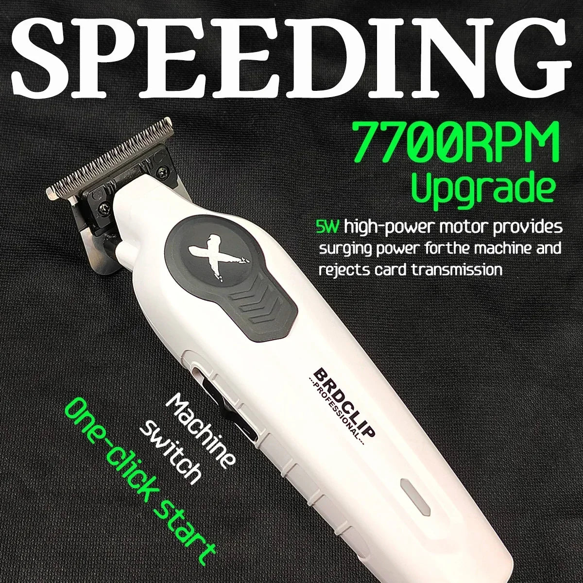 Professional BRDCLIP Barber FA1C FA1T JC10000 White 8800RPM 10000RPM DLC FADE Blade Hair Clipper Electric Trimmer Charging Base