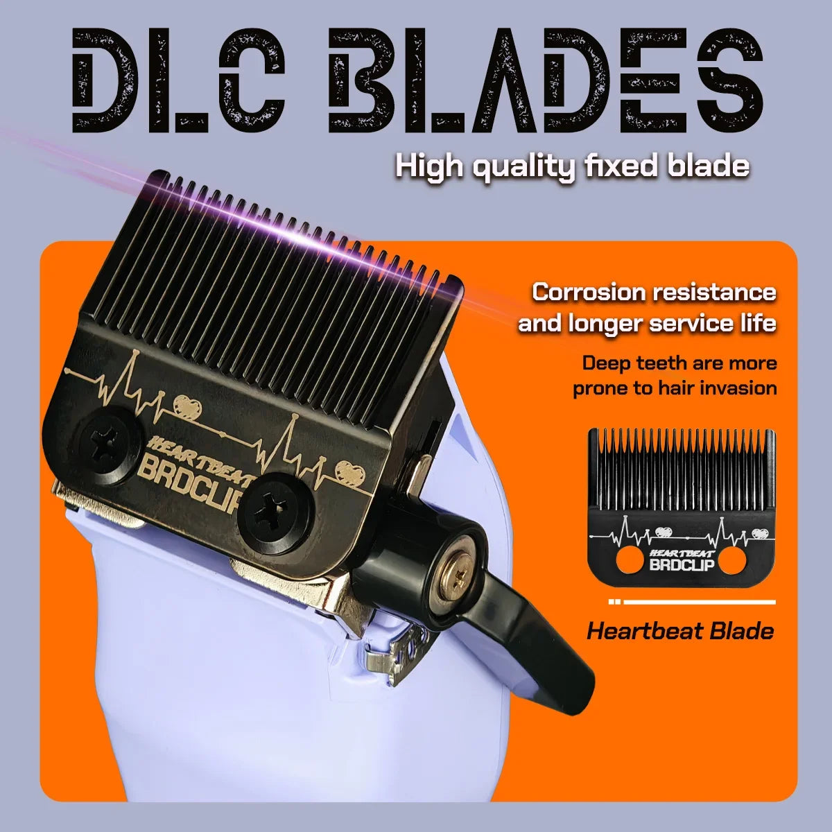 8800RPM New Professional BRDCLIP BRD-108 Electric High Power Motor Hair Clipper Hair Salon 4500mAH DLC Blade Men Barber Machine