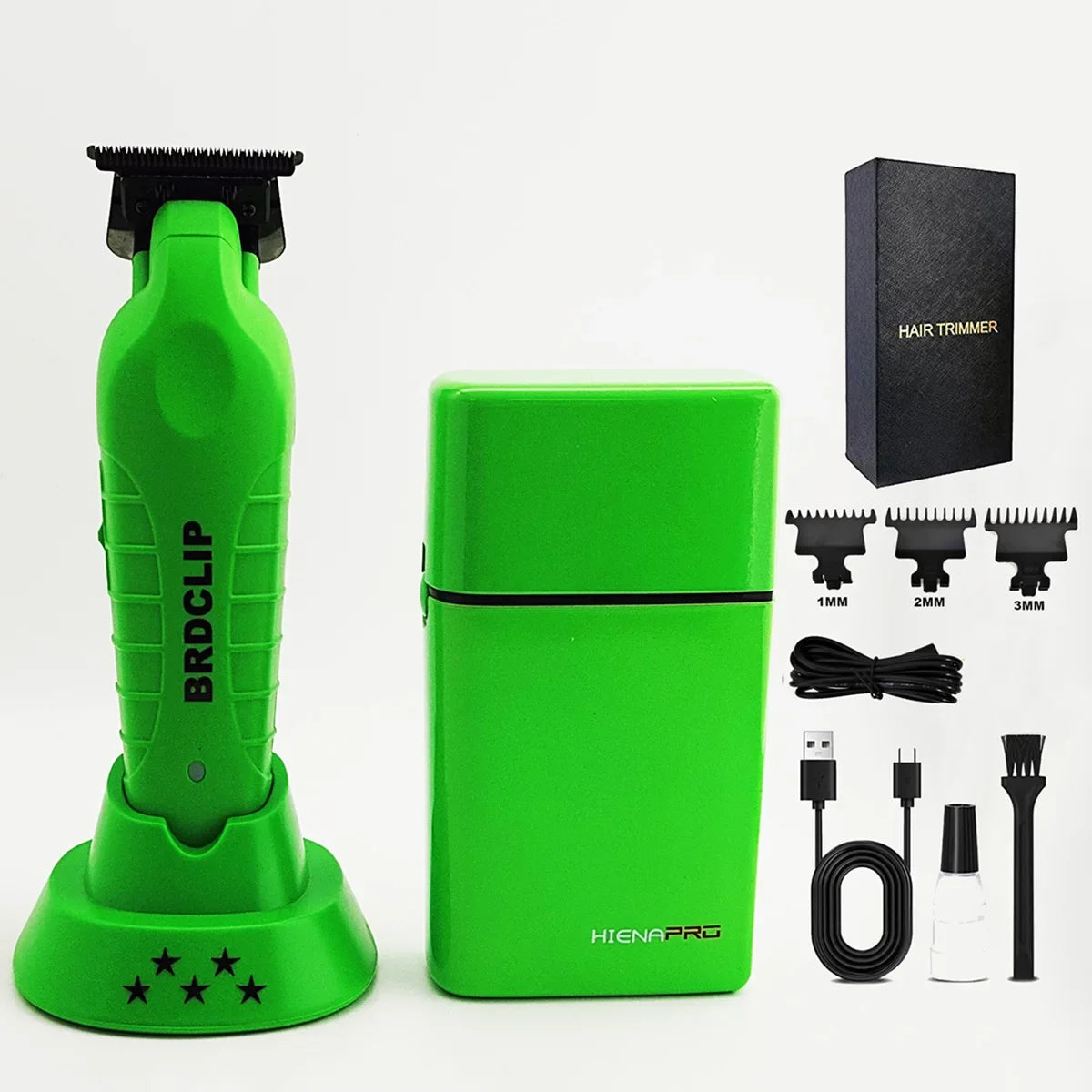 BRDCLIP High Power Professional Barber 2PC Set 8000rpm Shaver Sculpting Salon Hair Trimmer Ceramic Blade Clipper Finish Machine