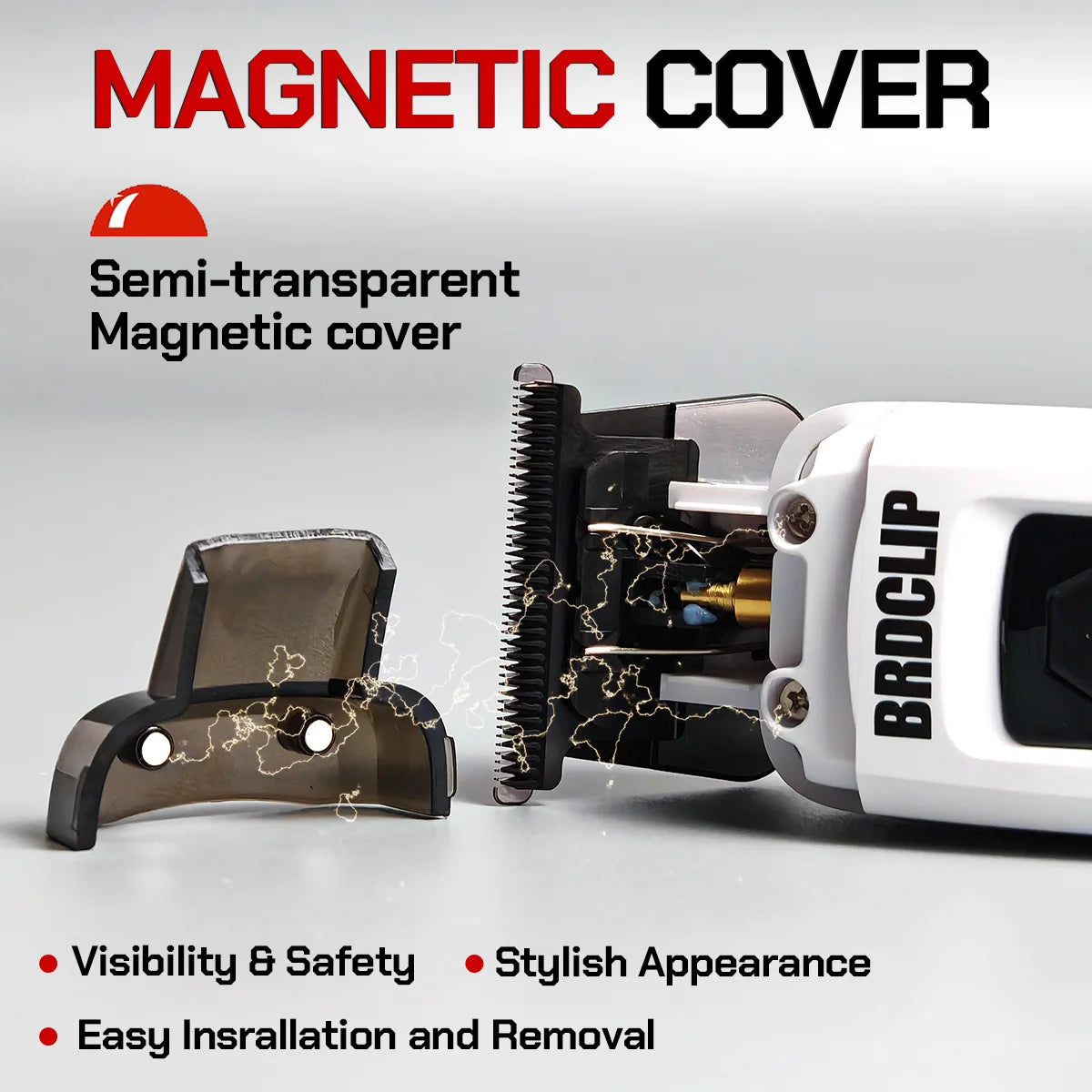 Brushless Motor 7500RPM Professional Electric Hair Trimmer DLC Blade with Base 2000mAh BRDCLIP Barber Shop Hair Clipper BRD 116