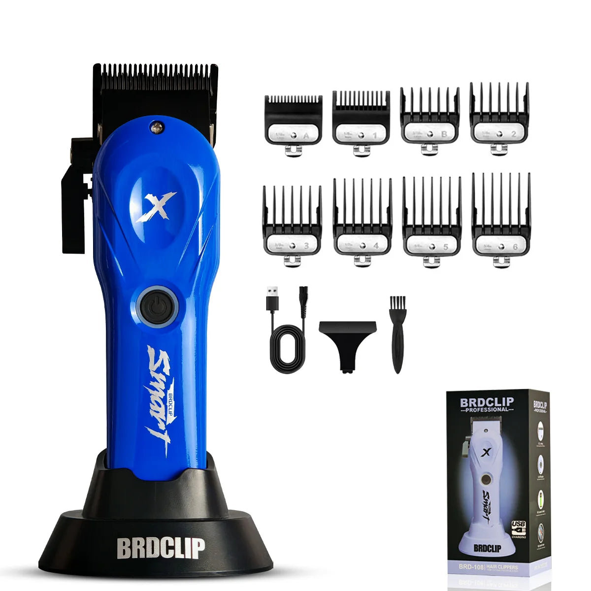 8800RPM New Professional BRDCLIP BRD-108 Electric High Power Motor Hair Clipper Hair Salon 4500mAH DLC Blade Men Barber Machine