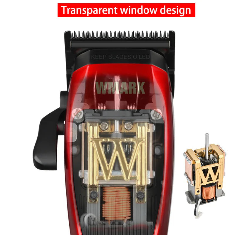 WMARK NG-X1 Professional Hair Clippers for Men,Microchipped Magnetic Motor 10000RPM 9V with Charge Stand,Cordless Cutter Trimmer