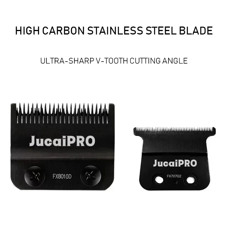 JUCAI JP-01 JP-02 Professional Hair Clipper Kit for Men DLC Blade Brushless Motor with Base Charger Barber Cutting Machines Kit