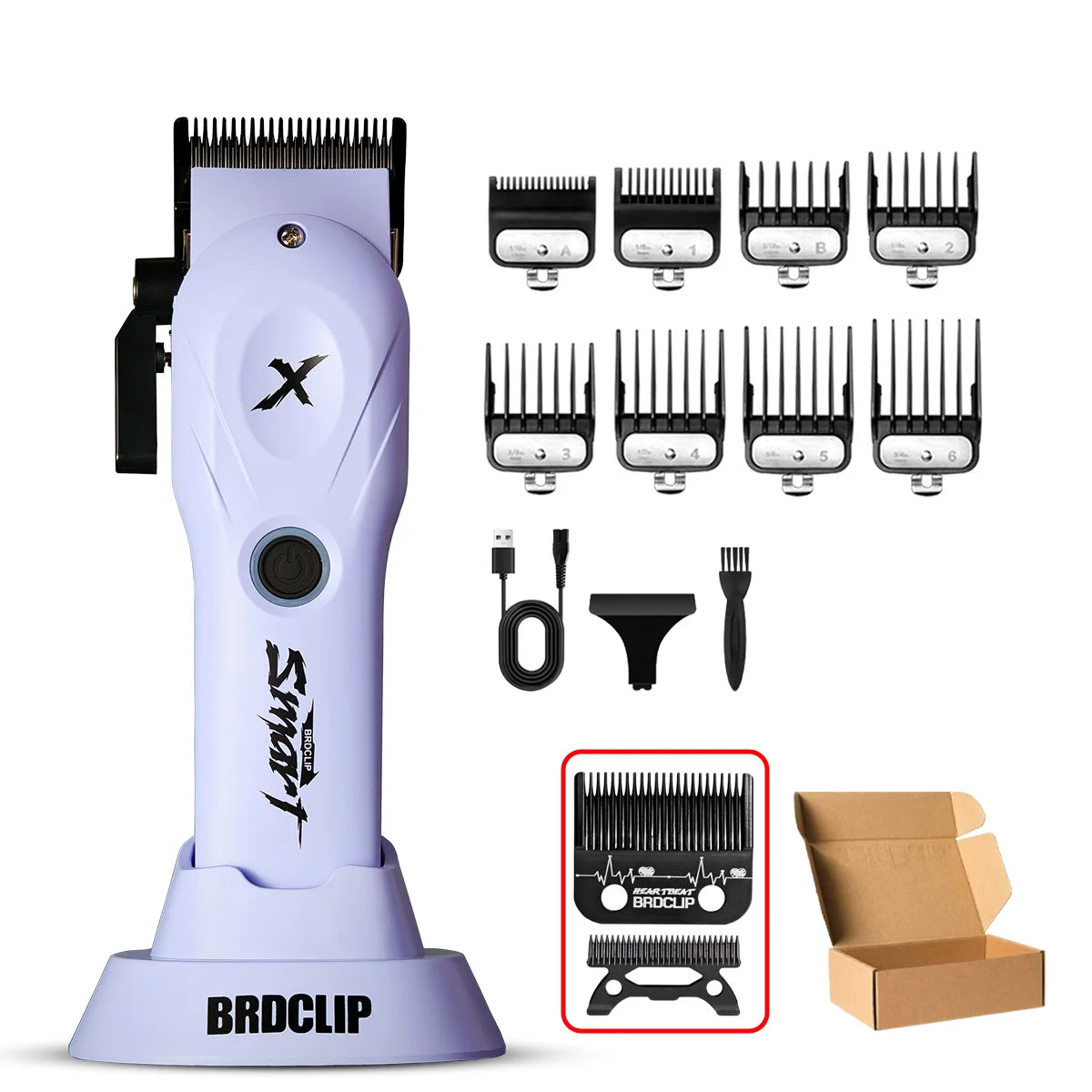 8800RPM New Professional BRDCLIP BRD-108 Electric High Power Motor Hair Clipper Hair Salon 4500mAH DLC Blade Men Barber Machine
