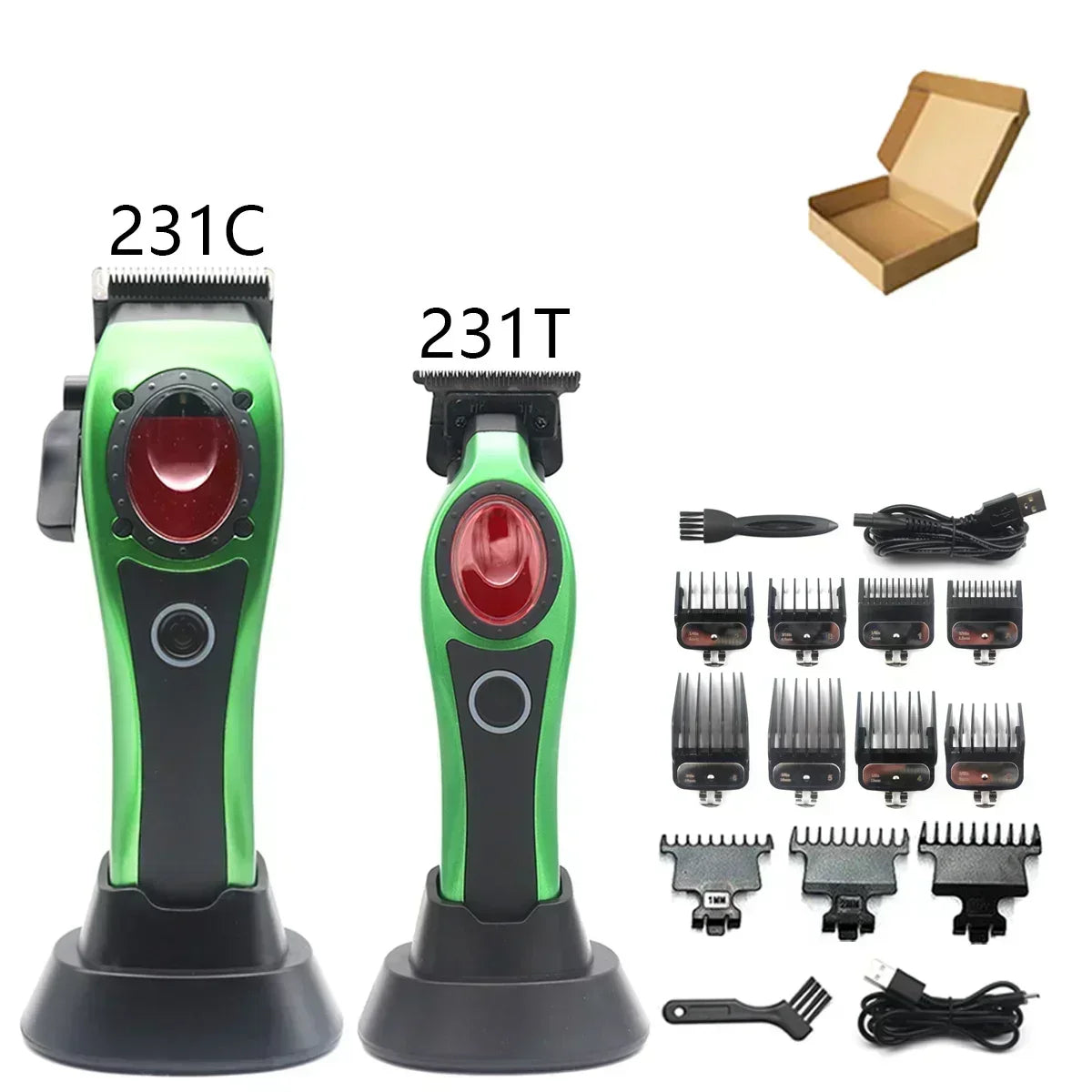 Professional Hair Clipper Hair Cutting Machine Electric Men's Trimmer with Seat Charger 8000RPM DLC Coated Blades New Model