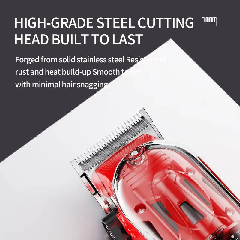 BRDCLIP 016 6135 6800RPM 7500RPM Professional Barber Hair Clipper Transparent Digital Hair Trimmer Salon Home Use Trimming Tool