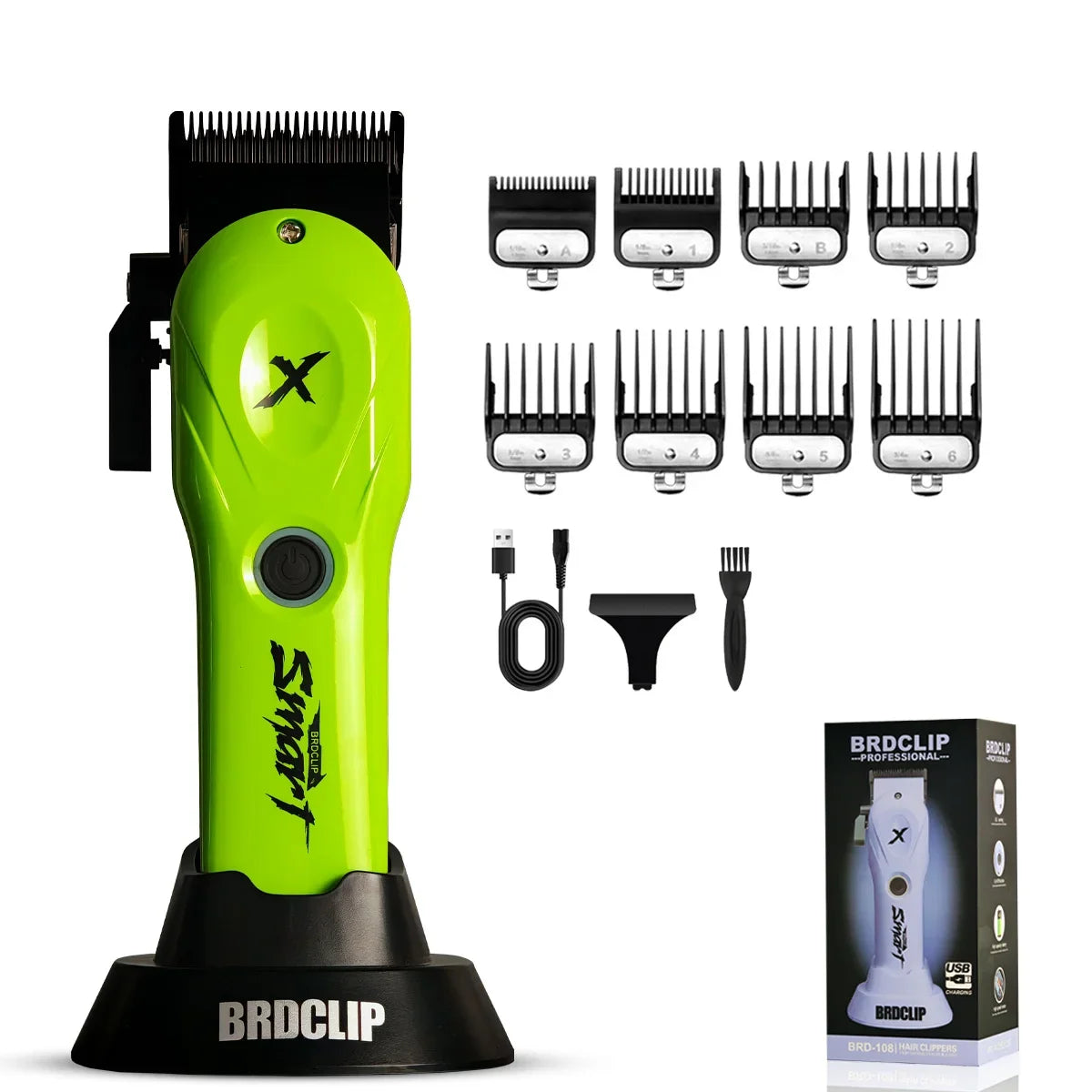 8800RPM New Professional BRDCLIP BRD-108 Electric High Power Motor Hair Clipper Hair Salon 4500mAH DLC Blade Men Barber Machine