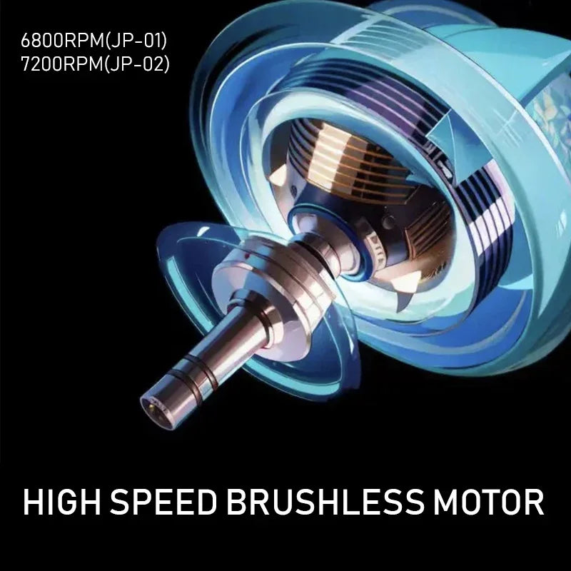 JUCAI JP-01 JP-02 Professional Hair Clipper Kit for Men DLC Blade Brushless Motor with Base Charger Barber Cutting Machines Kit