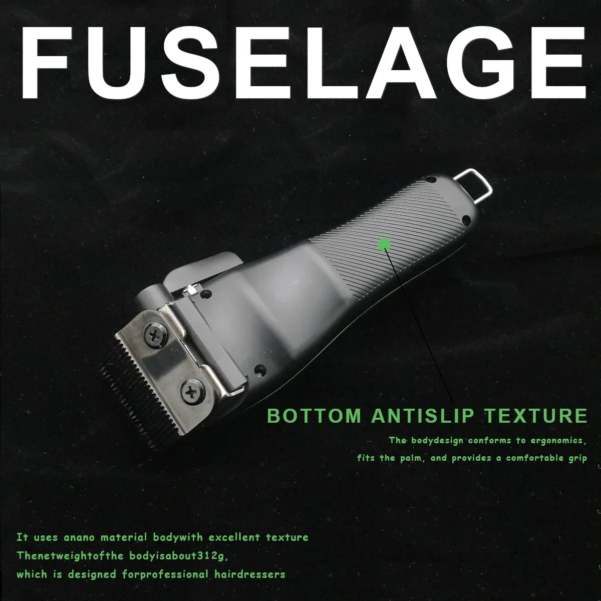 Professional Hair Clipper Hair Cutting Machine Electric Men's Trimmer with Seat Charger 8000RPM DLC Coated Blades New Model