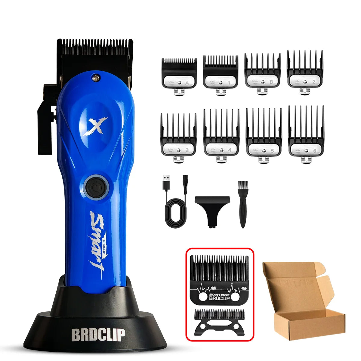 8800RPM New Professional BRDCLIP BRD-108 Electric High Power Motor Hair Clipper Hair Salon 4500mAH DLC Blade Men Barber Machine