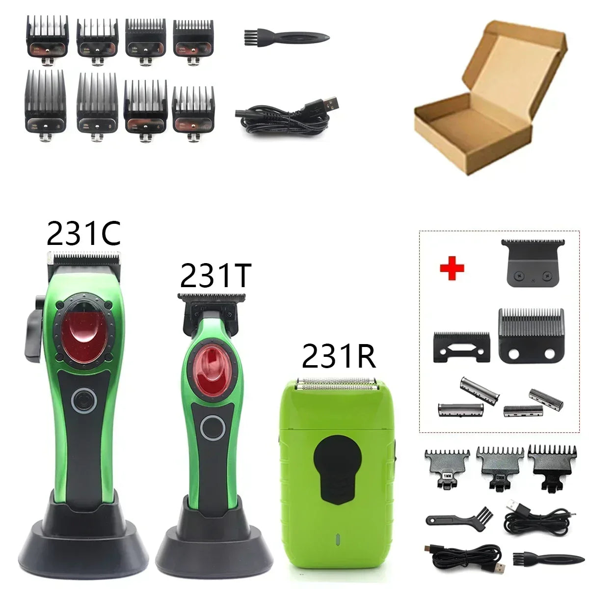 Professional Hair Clipper Hair Cutting Machine Electric Men's Trimmer with Seat Charger 8000RPM DLC Coated Blades New Model