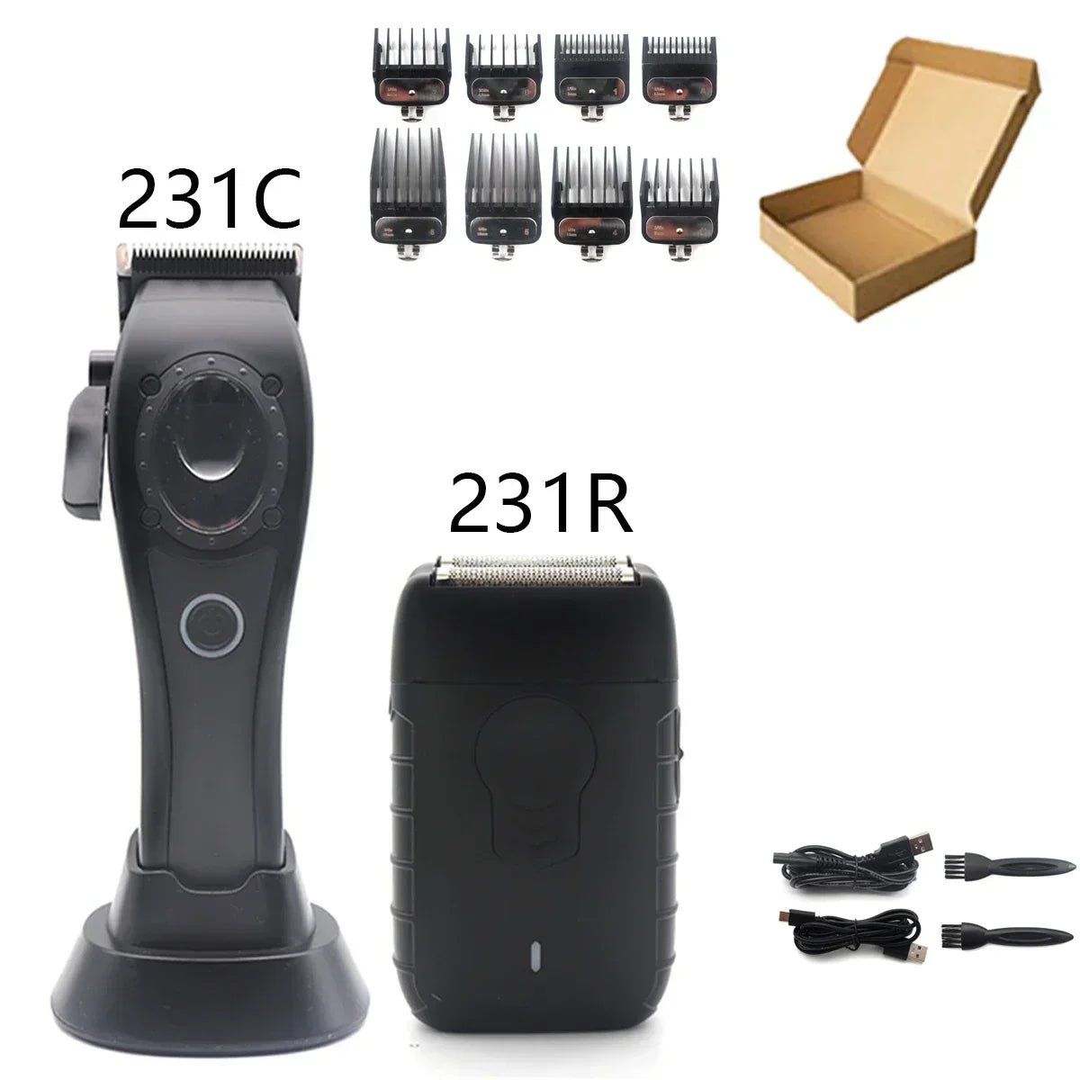 Professional Hair Clipper Hair Cutting Machine Electric Men's Trimmer with Seat Charger 8000RPM DLC Coated Blades New Model