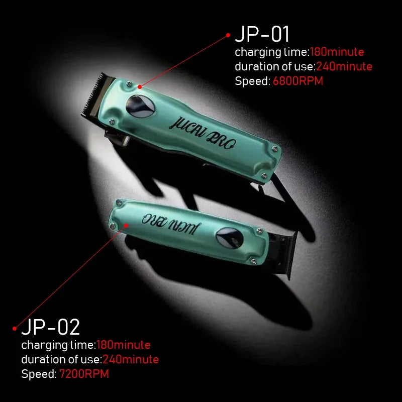 JUCAI JP-01 JP-02 Professional Hair Clipper Kit for Men DLC Blade Brushless Motor with Base Charger Barber Cutting Machines Kit