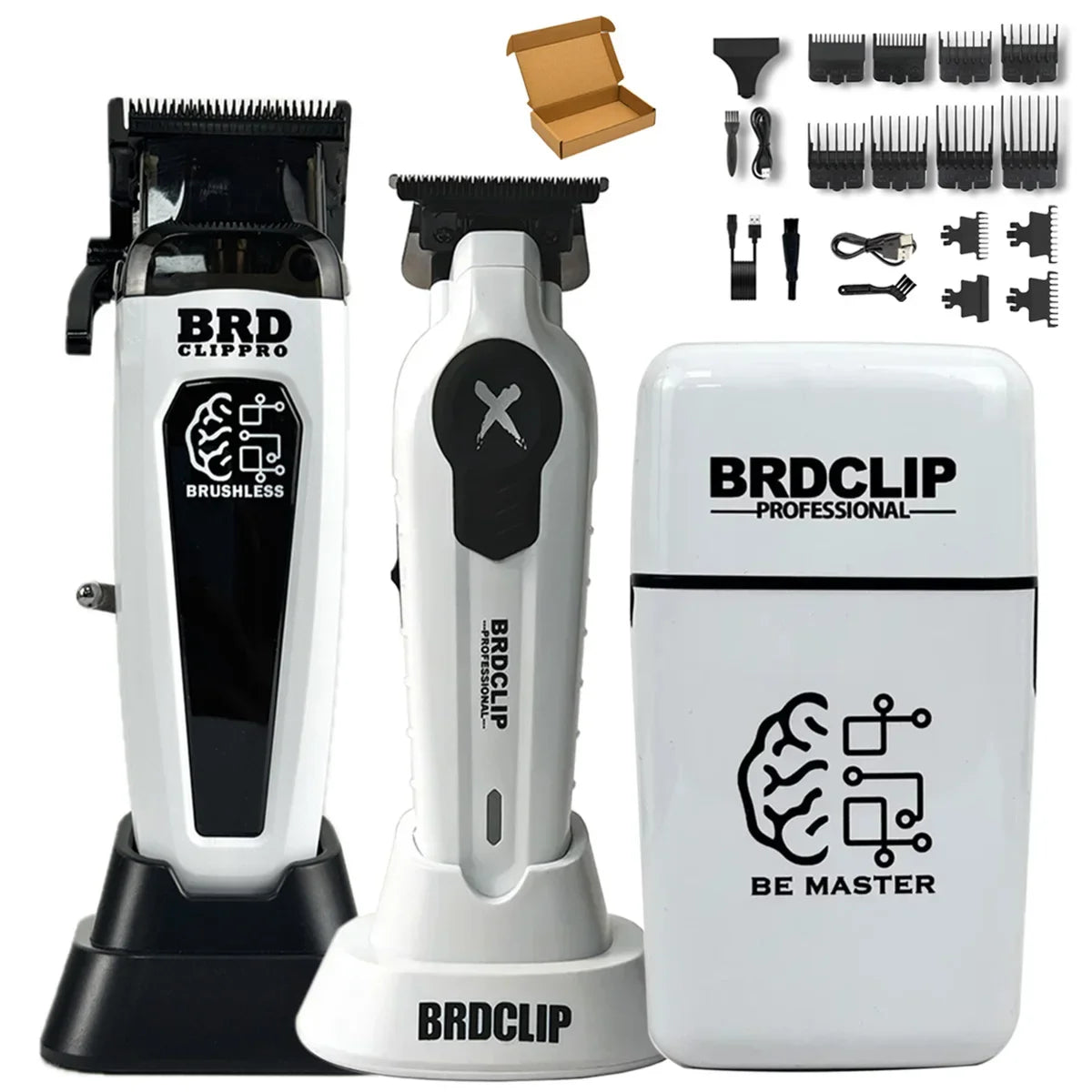 Professional BRDCLIP Barber FA1C FA1T JC10000 White 8800RPM 10000RPM DLC FADE Blade Hair Clipper Electric Trimmer Charging Base