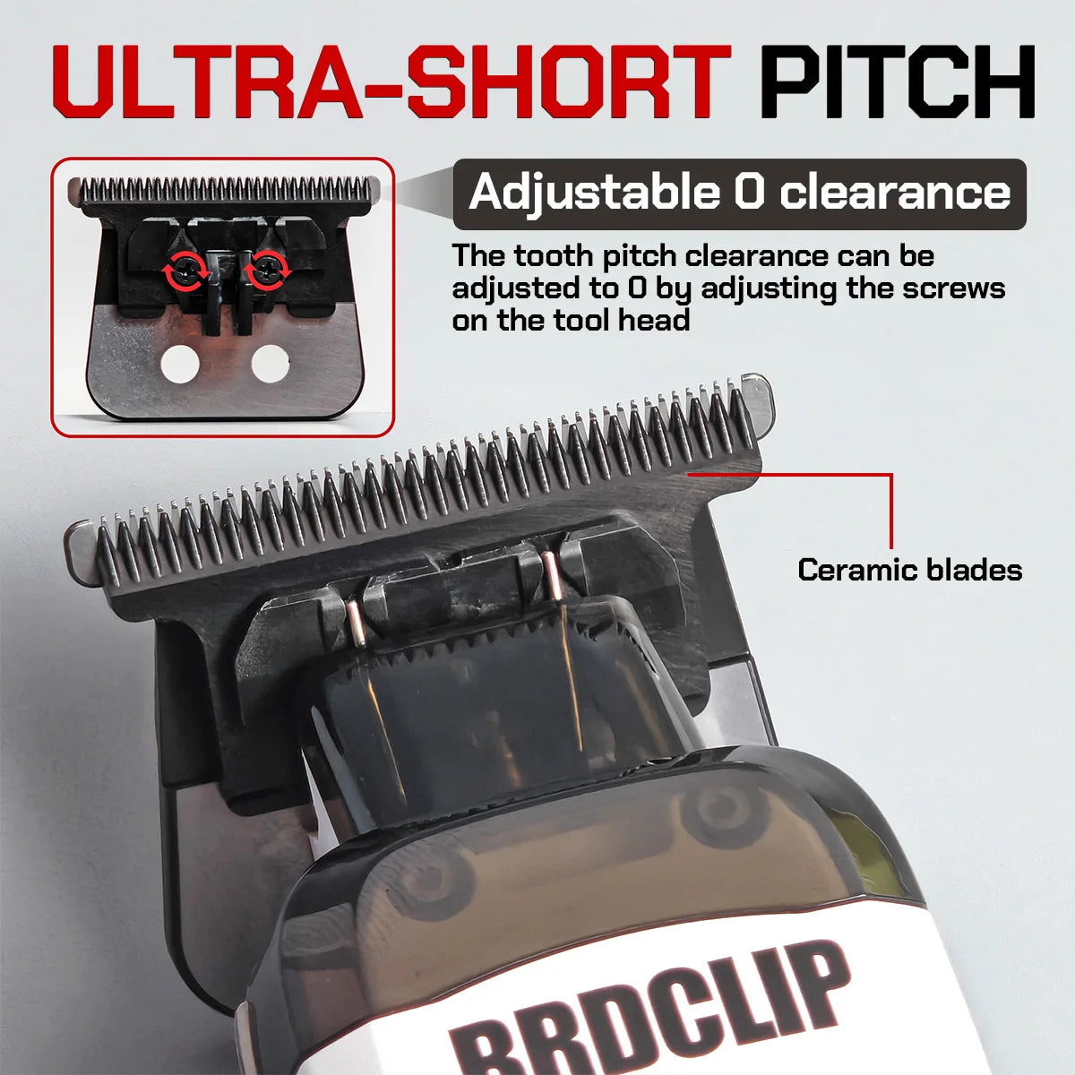 Brushless Motor 7500RPM Professional Electric Hair Trimmer DLC Blade with Base 2000mAh BRDCLIP Barber Shop Hair Clipper BRD 116