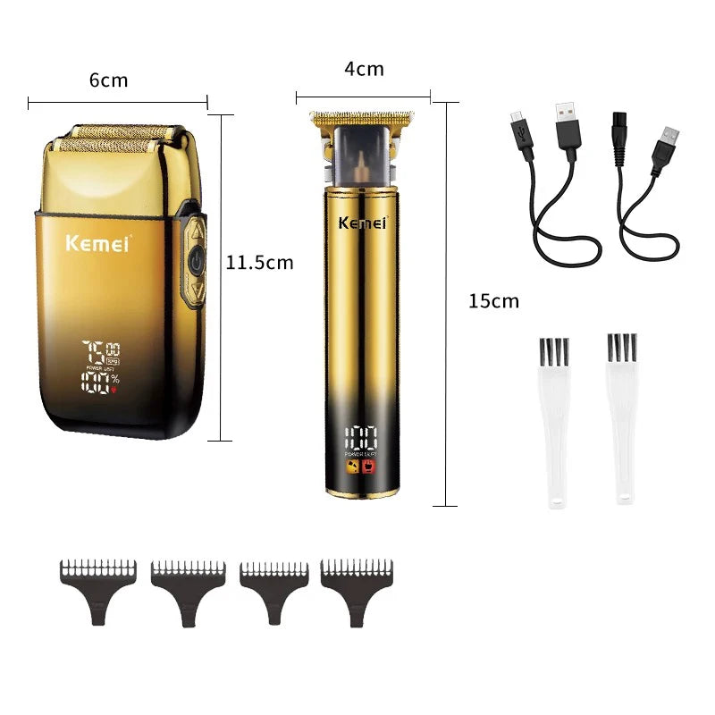 Kemei Hair Trimmer Electric Razor Foil Shavers Professional Beard Trimmer for Men Grooming Kit Barber Clippers Haircut Machine