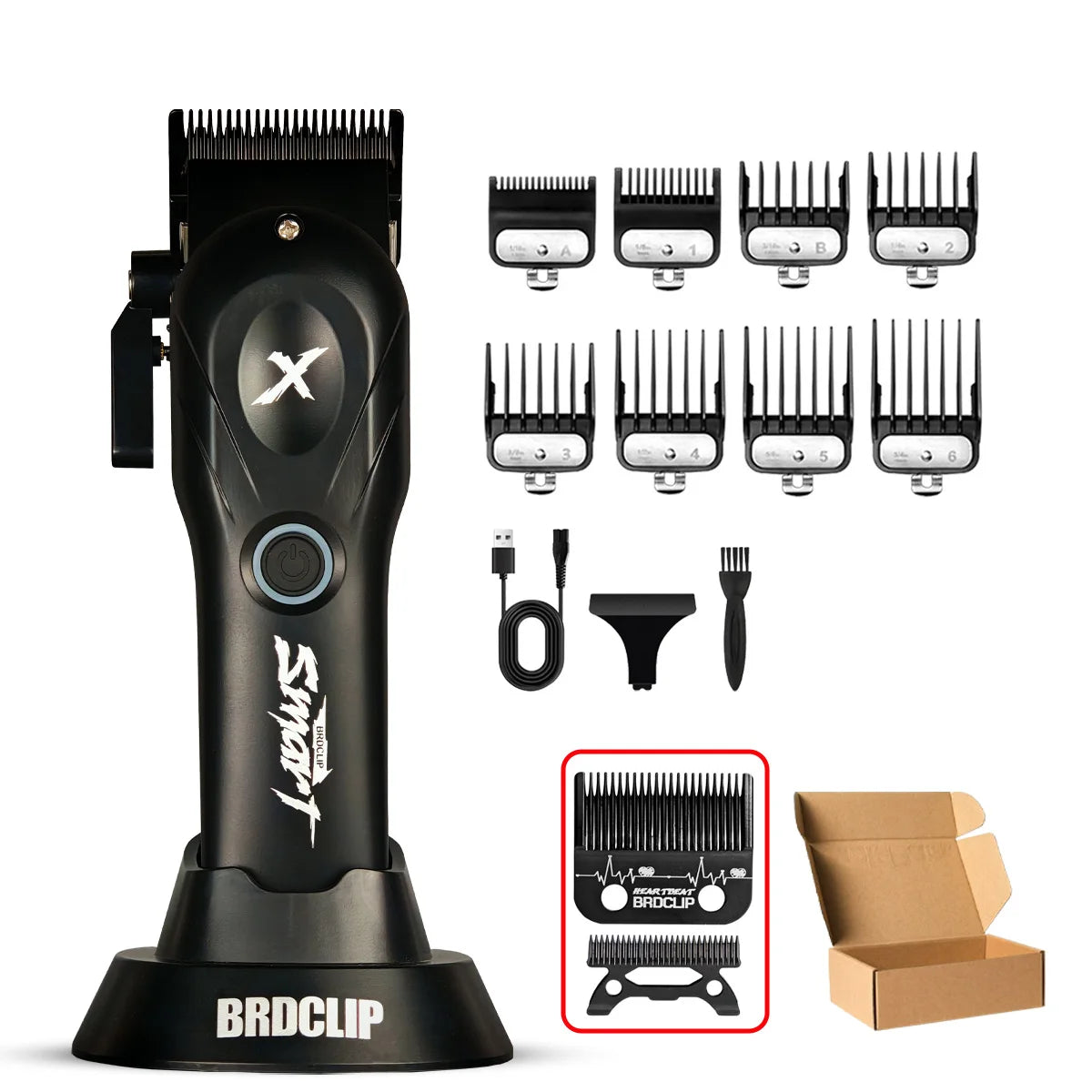 8800RPM New Professional BRDCLIP BRD-108 Electric High Power Motor Hair Clipper Hair Salon 4500mAH DLC Blade Men Barber Machine