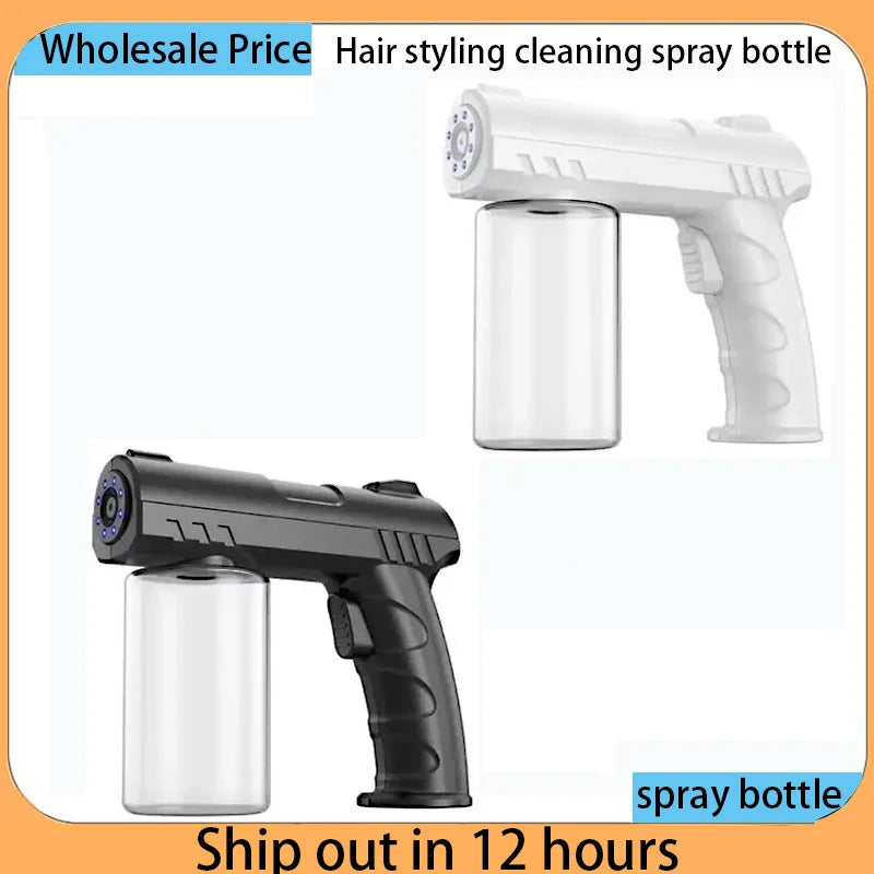 280ml Barber Sprayer Bottle USB Nano Blue Light Steam Spray Garden House Watering Bottle NEW StyleWireless Sprayer
