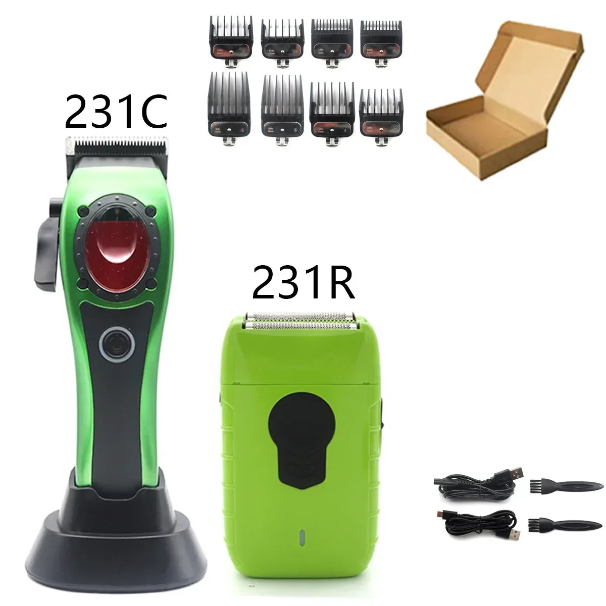 Professional Hair Clipper Hair Cutting Machine Electric Men's Trimmer with Seat Charger 8000RPM DLC Coated Blades New Model
