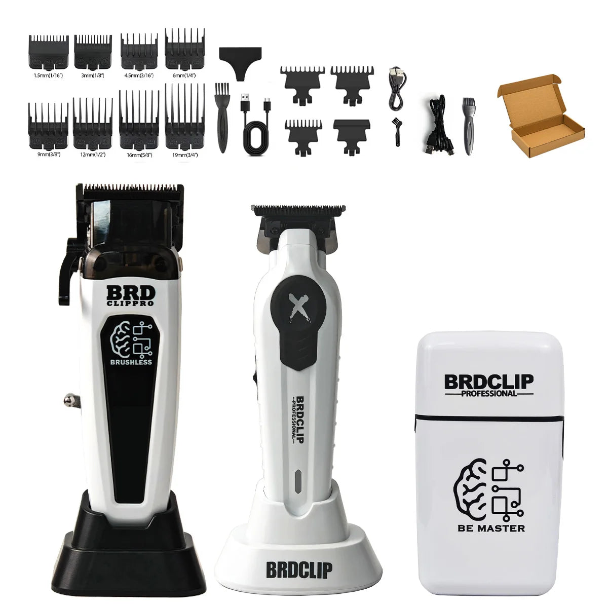 Professional BRDCLIP Barber FA1C FA1T JC10000 White 8800RPM 10000RPM DLC FADE Blade Hair Clipper Electric Trimmer Charging Base