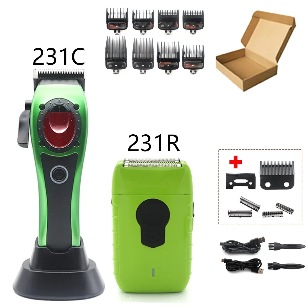 Professional Hair Clipper Hair Cutting Machine Electric Men's Trimmer with Seat Charger 8000RPM DLC Coated Blades New Model