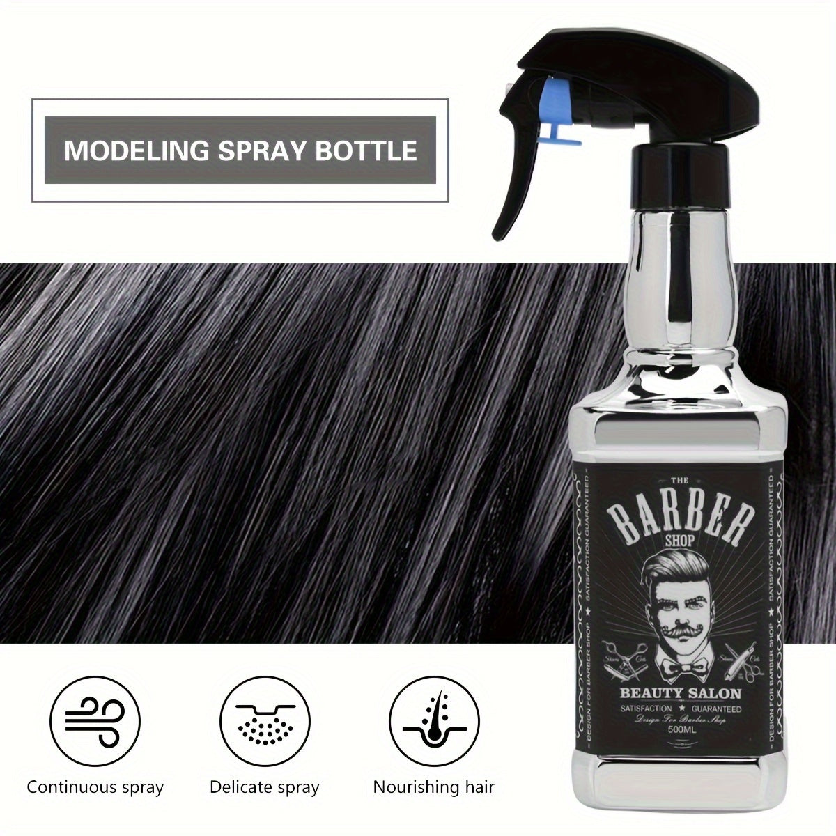 Electroplating Vintage Wine Bottle Spray Can, Barber Shop, Oil Head Spray Bottle, Hair Salon Barber, Home Large Capacity Watering Can