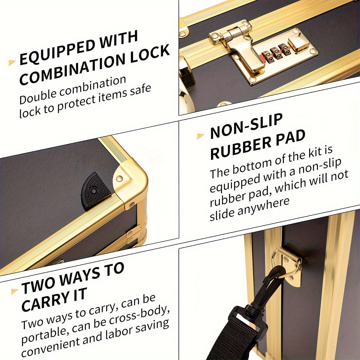 BarberTop Hair Stylist Case, Salon Barber Scissors Grooming Kit With Storage Box, Portable Travel Suitcase For Hairstylists And Pet Groomers, Durable Aluminum Frame, Waterproof And Stain Resistant